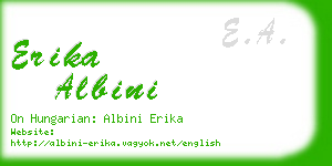 erika albini business card